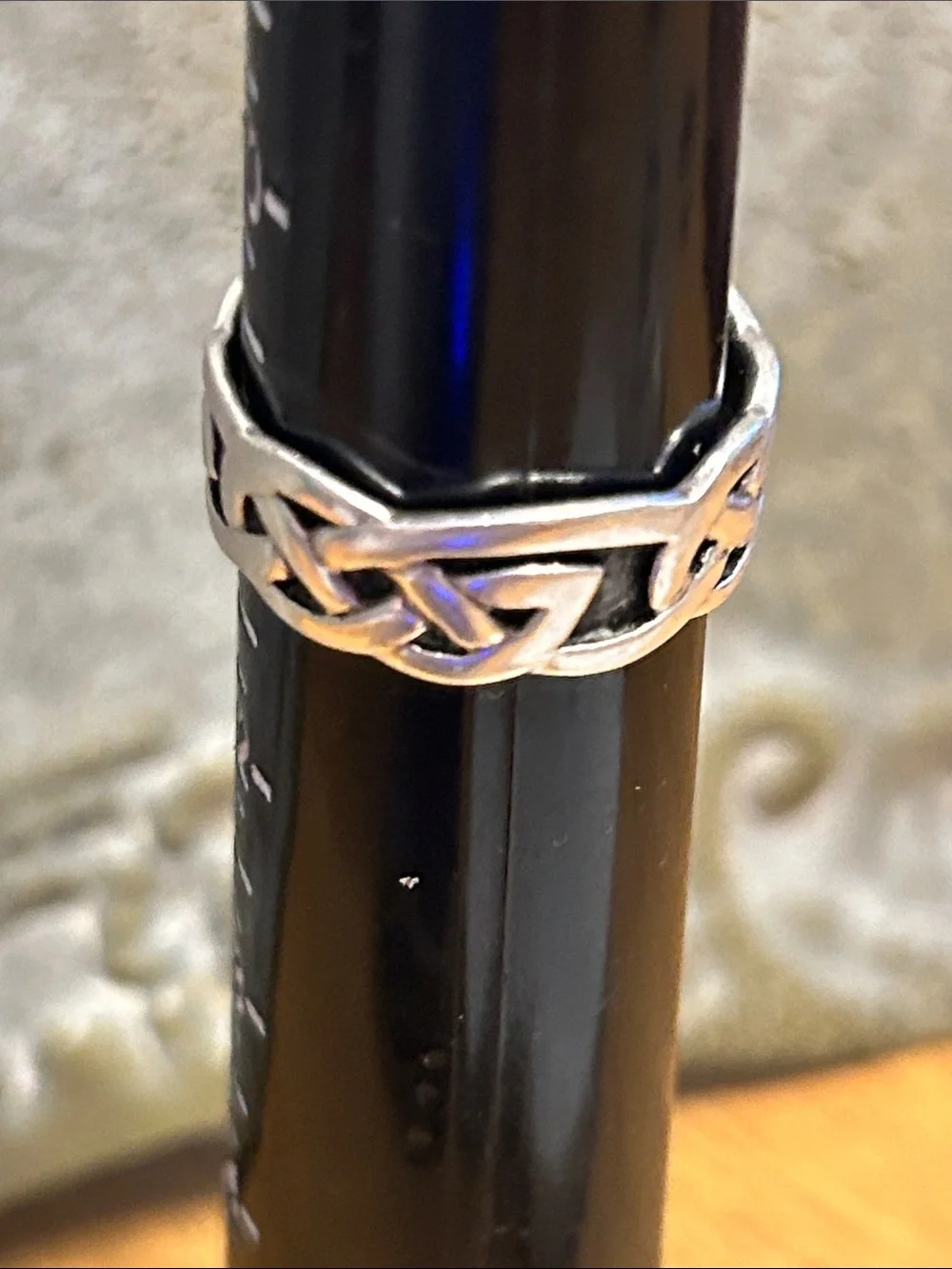 Sterling Silver Celtic Knot Men's Band - Silver